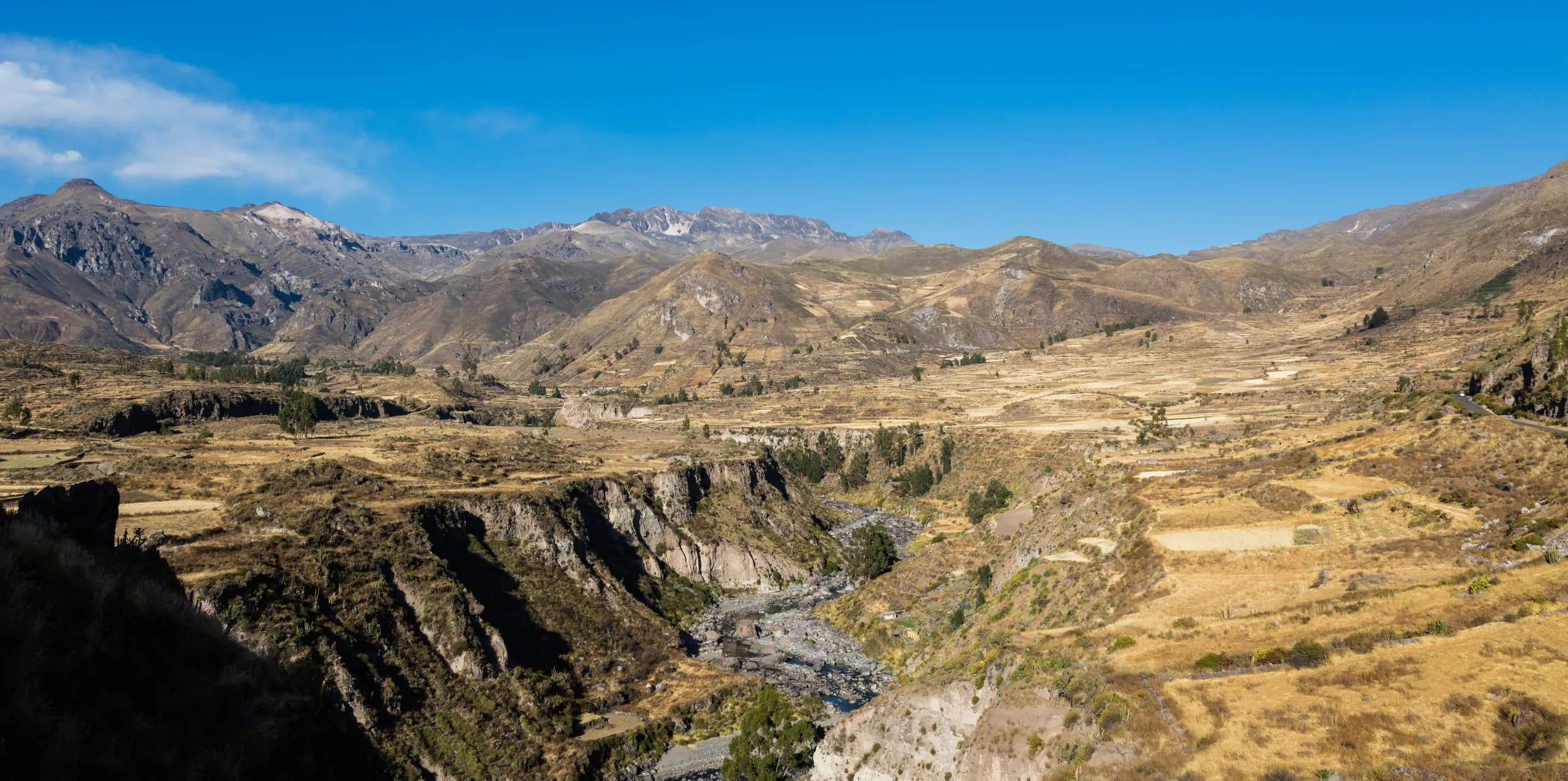 Mountains and agricultural terraces in the Colca Valley