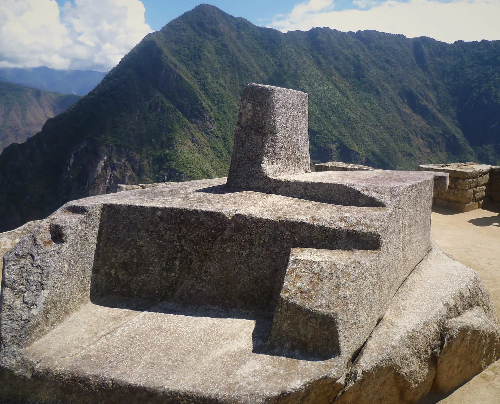 Intihuatana ceremonial stone at Machu Picchu