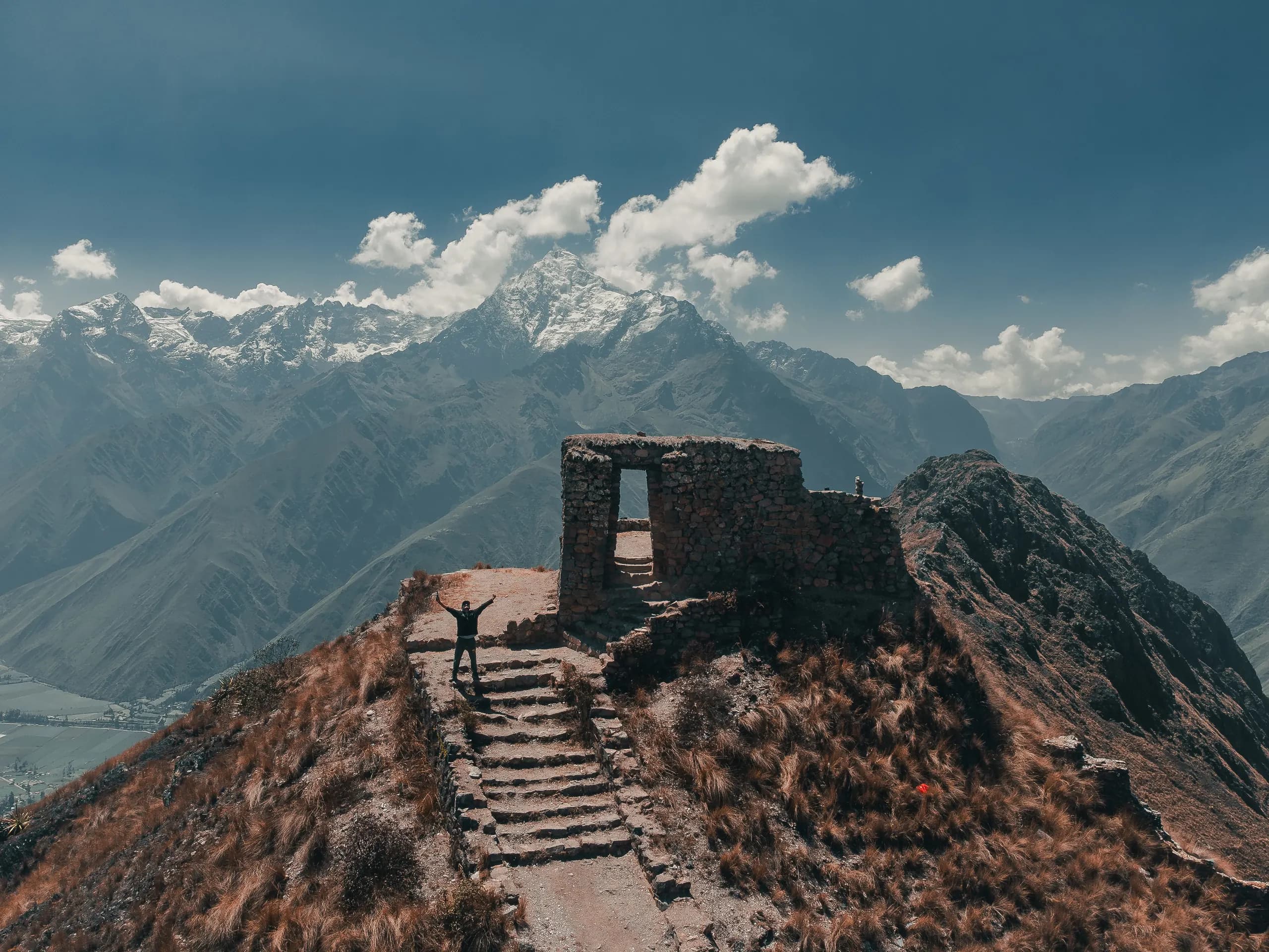Stone building on an Andean summit