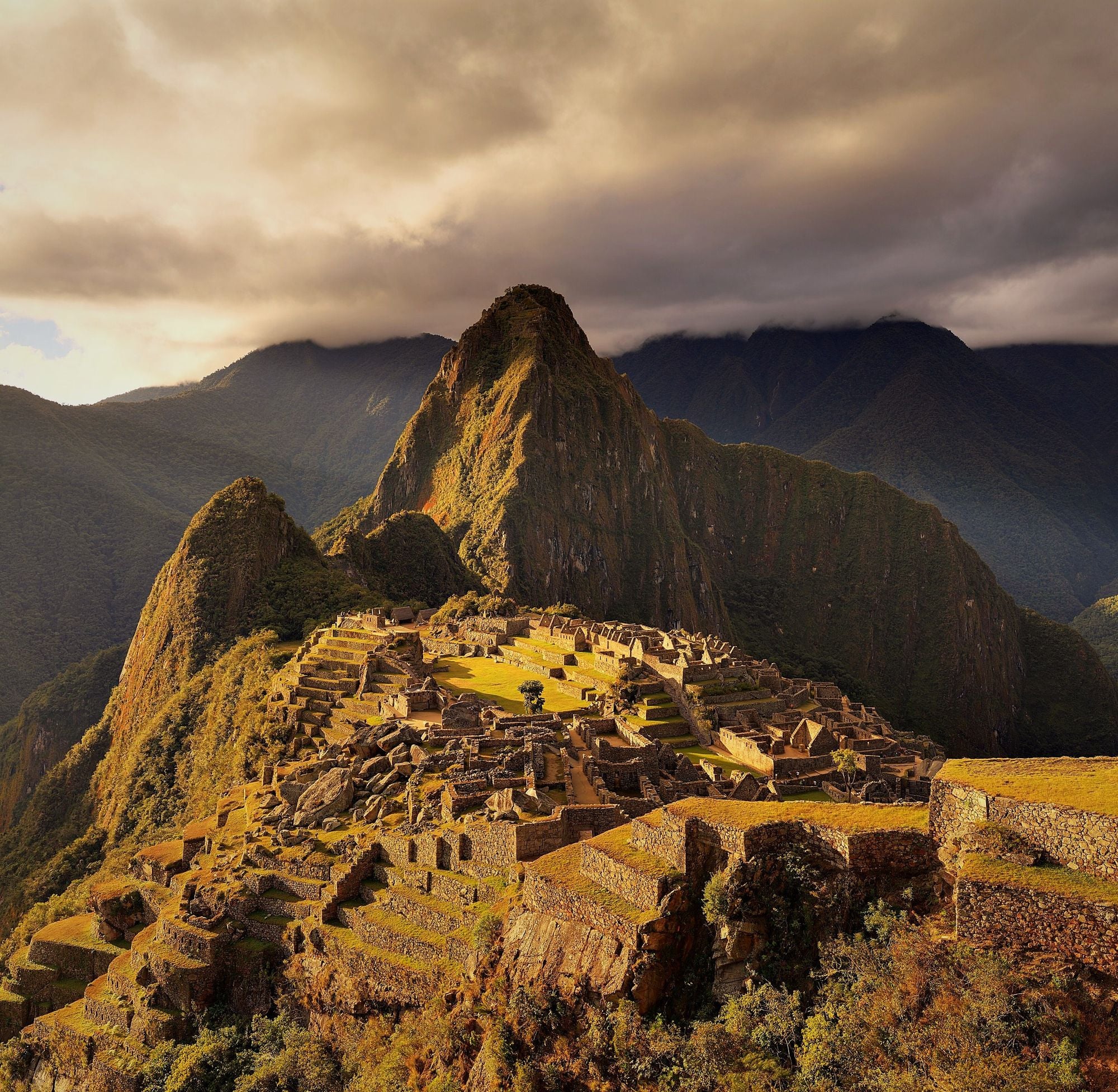 Machu Picchu in the golden light of late afternoon